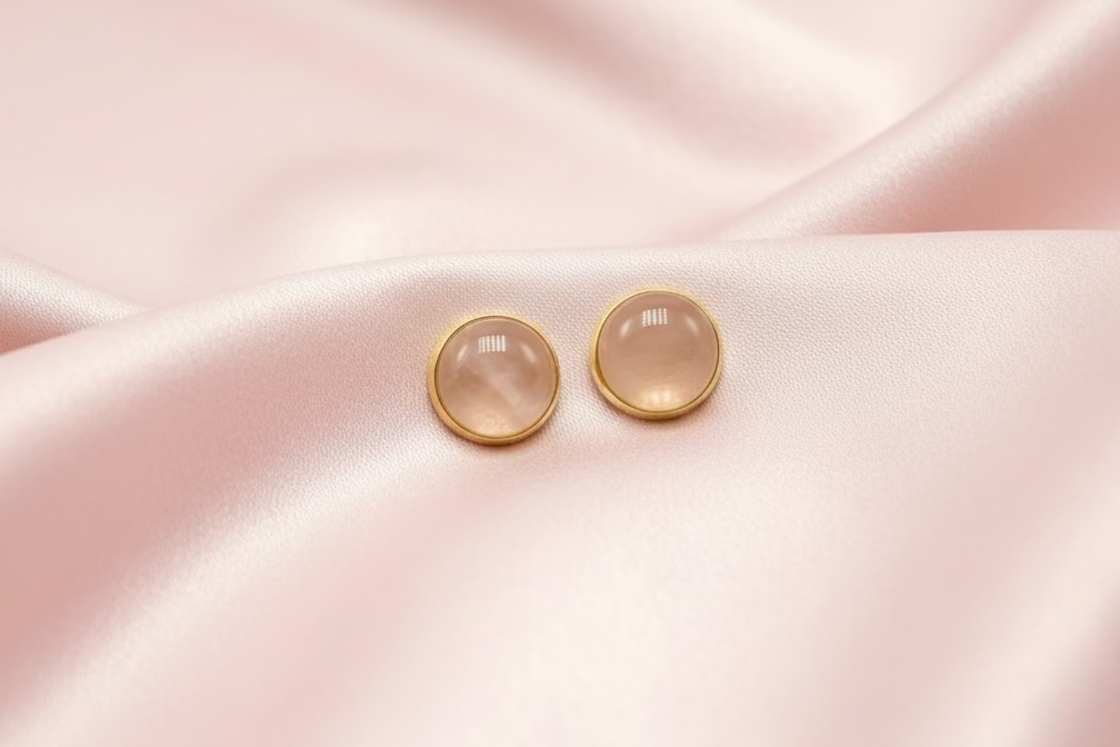 Genuine White Jade Studs 🐝