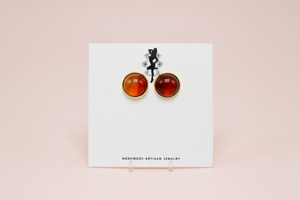 Watermelon Stone Studs 🐝