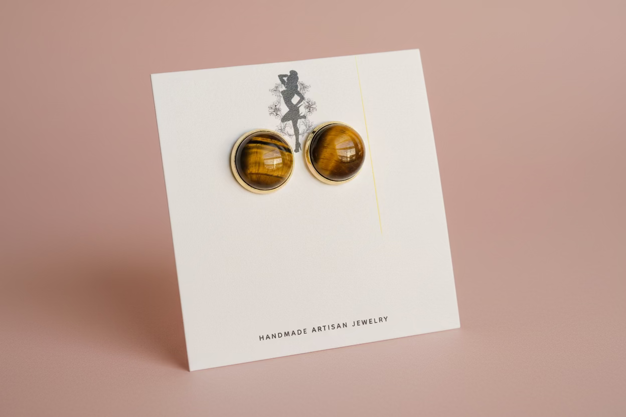 Genuine Tiger Eye Studs 🐝