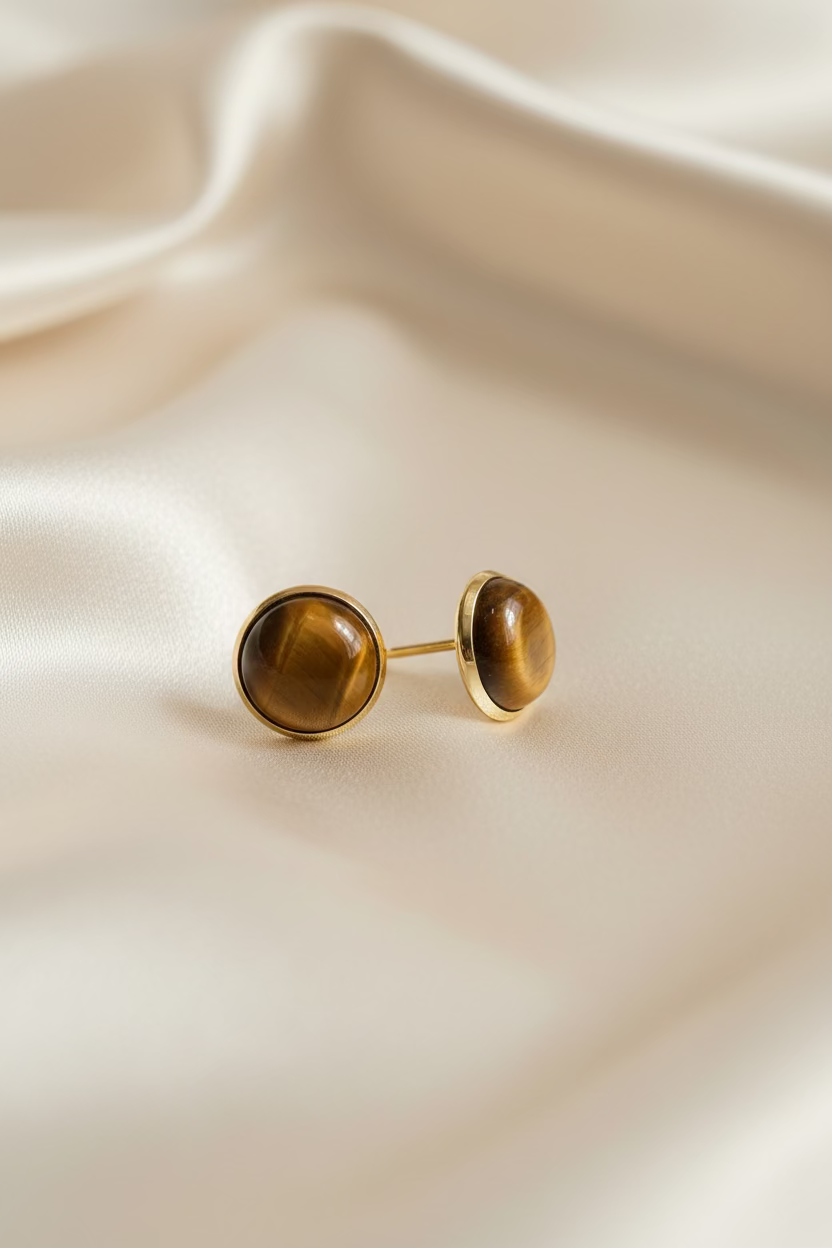 Genuine Tiger Eye Studs 🐝