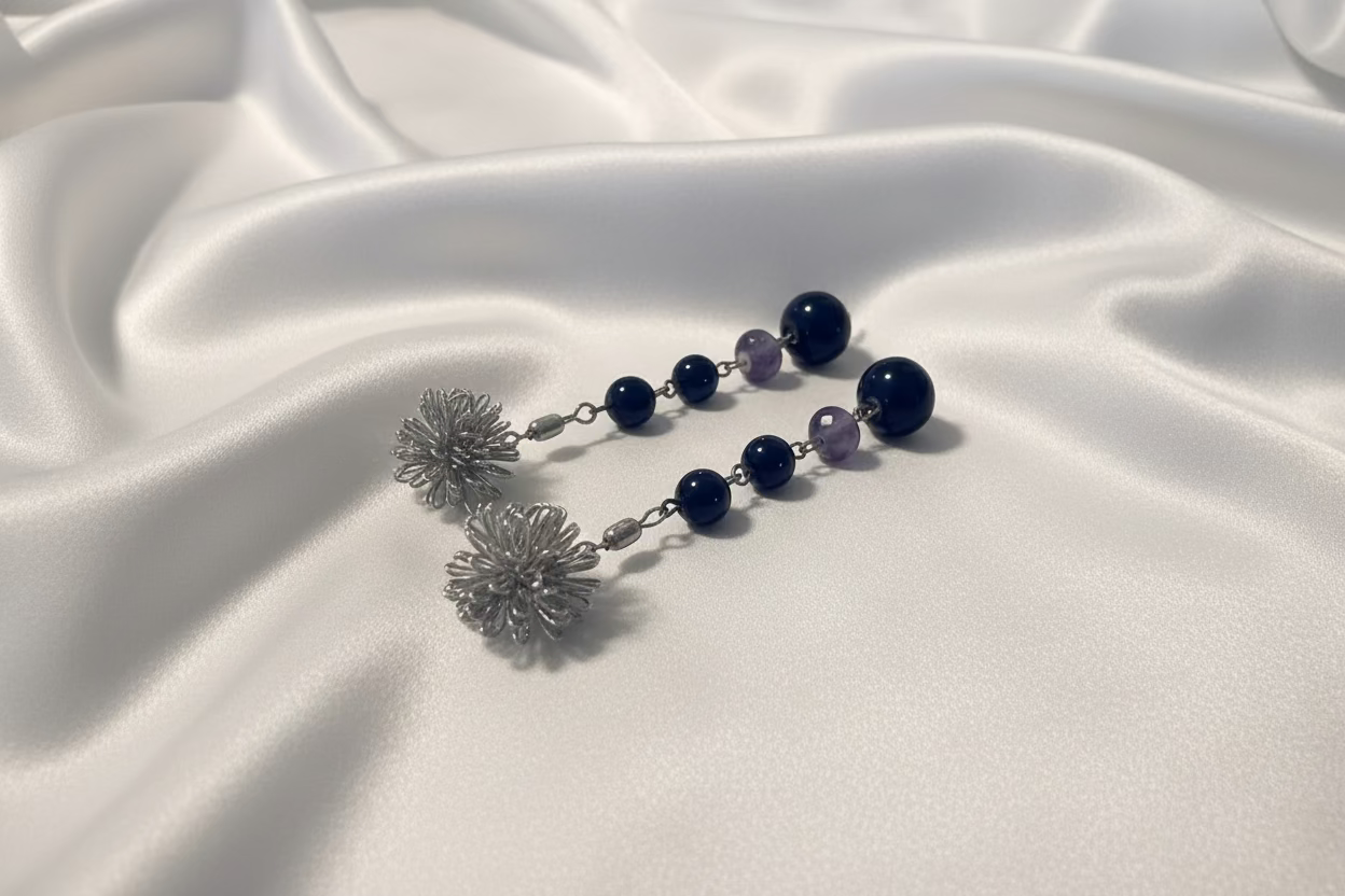 ⚜️Amethyst Rose Spike Earrings