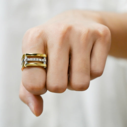 Stainless Steel Paralleled Bar Ring
