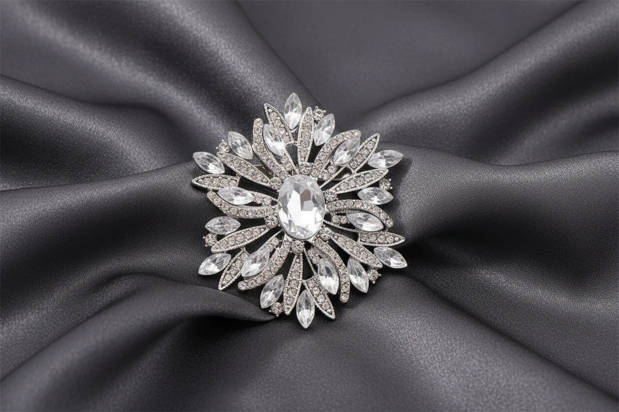 Baroque Openwork Floral Brooch