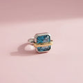 Blue Zirconia Square Ring