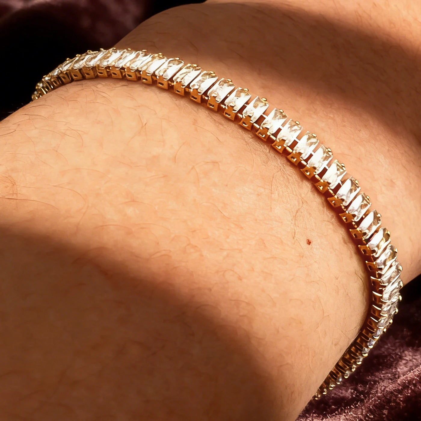 Luxury Rectangular Gemstone Necklace & Bracelet