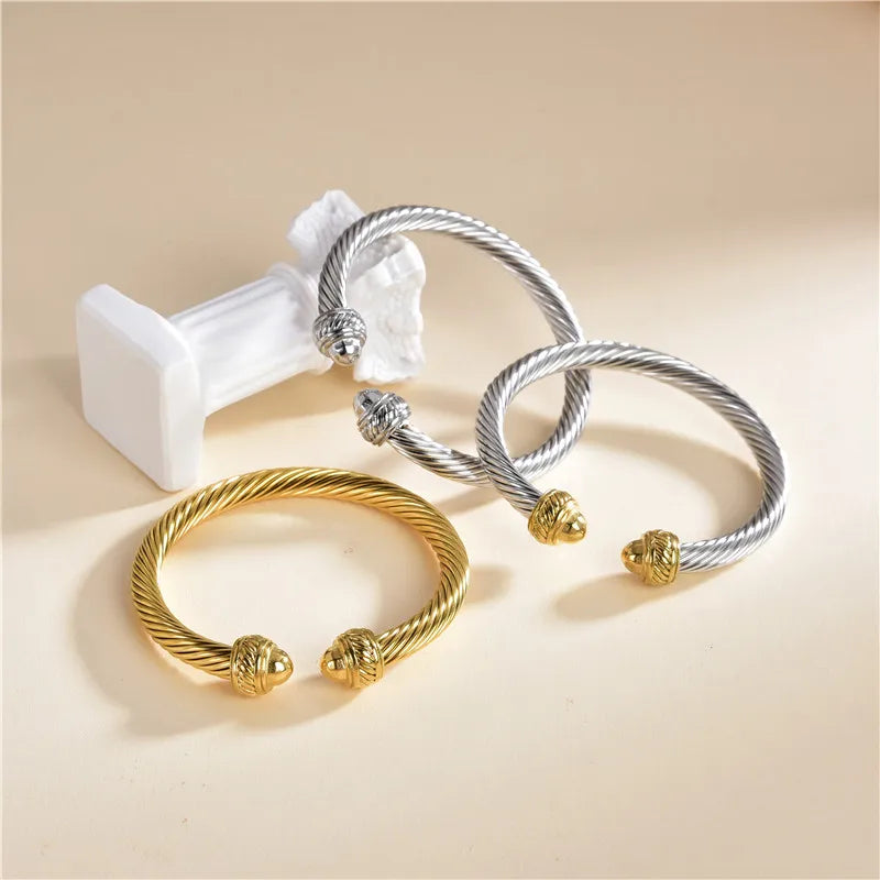 Stainless Steel Cable Wire Adjustable Bracelet