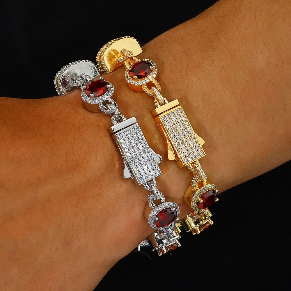 Colorful Gemstones Chain Necklace & Bracelet