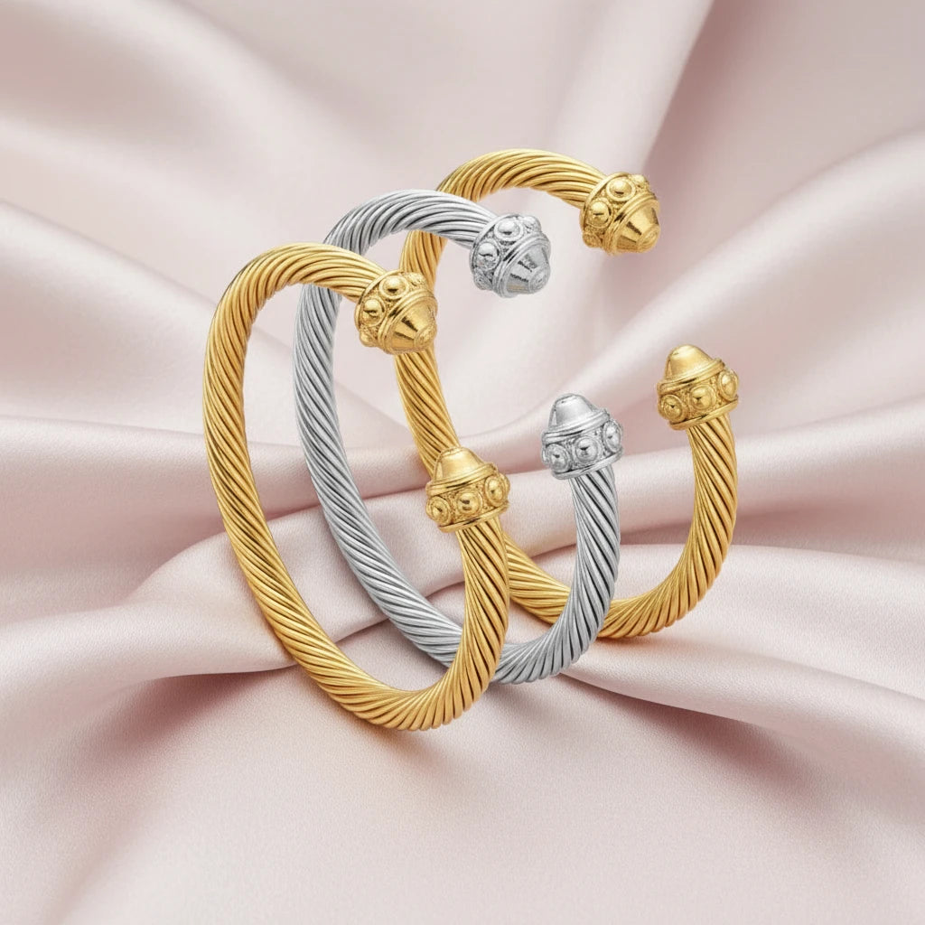 Stainless Steel Cable Wire Adjustable Bracelet