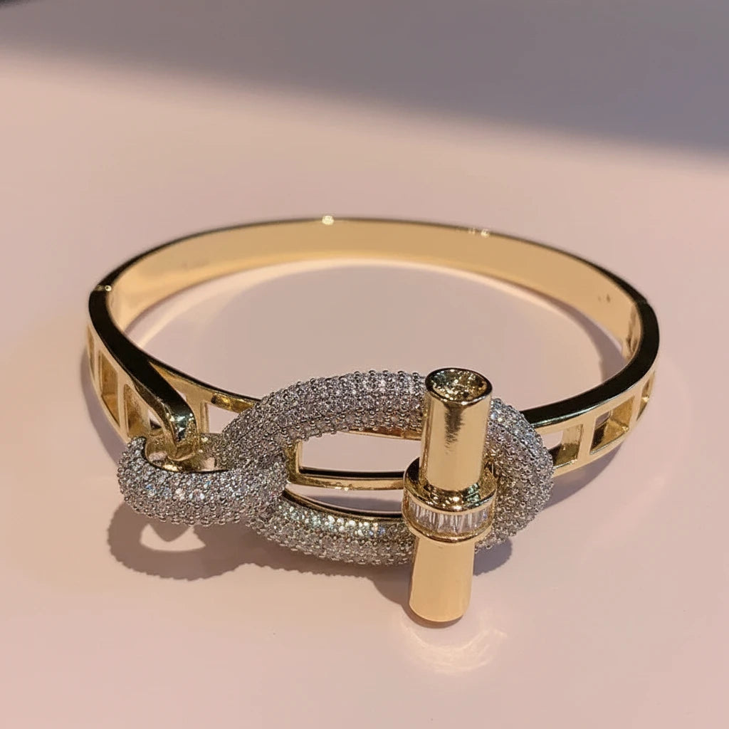 Open Circle Zirconia Bracelet, Necklace & Earrings