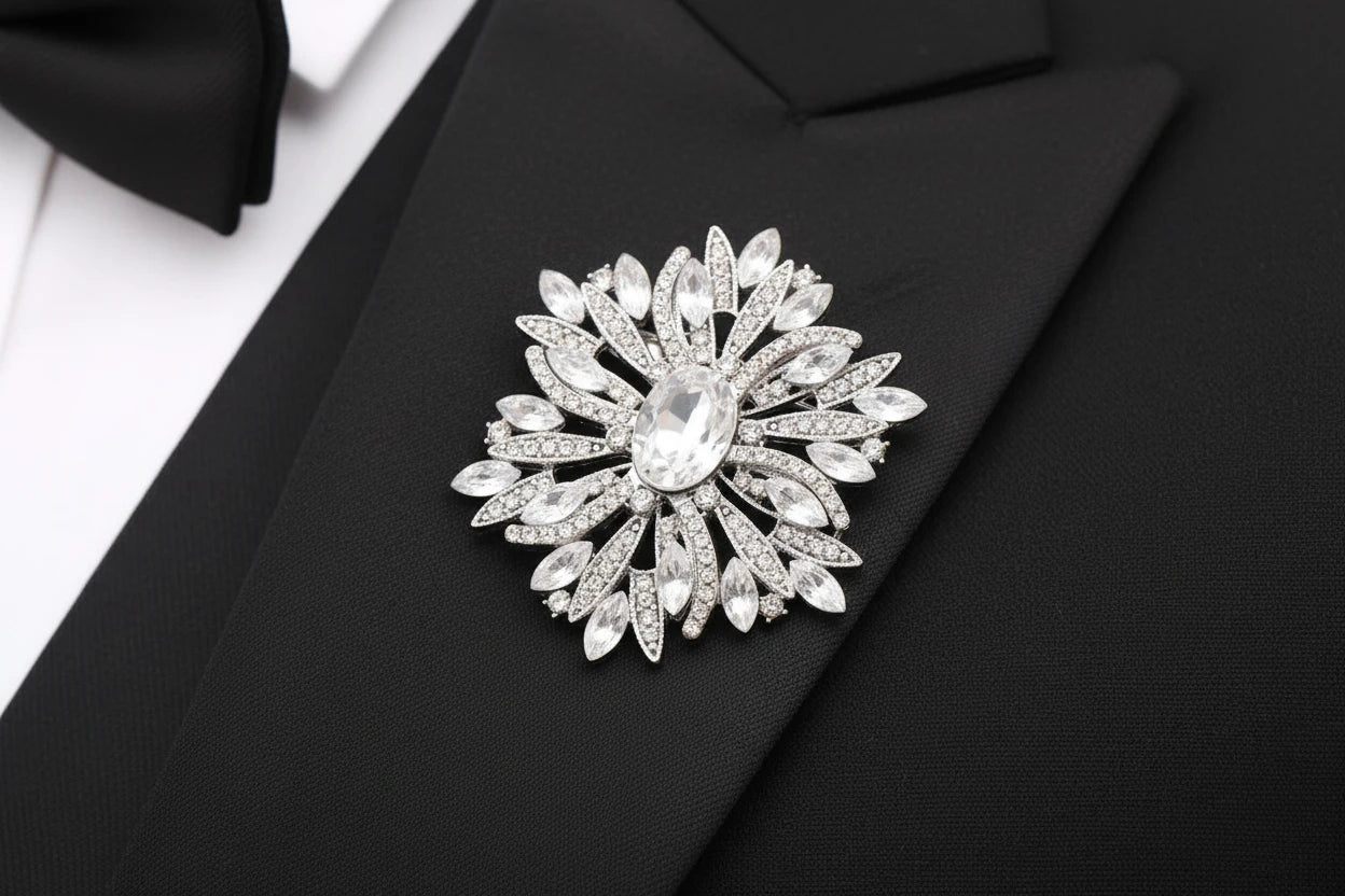 Baroque Openwork Floral Brooch