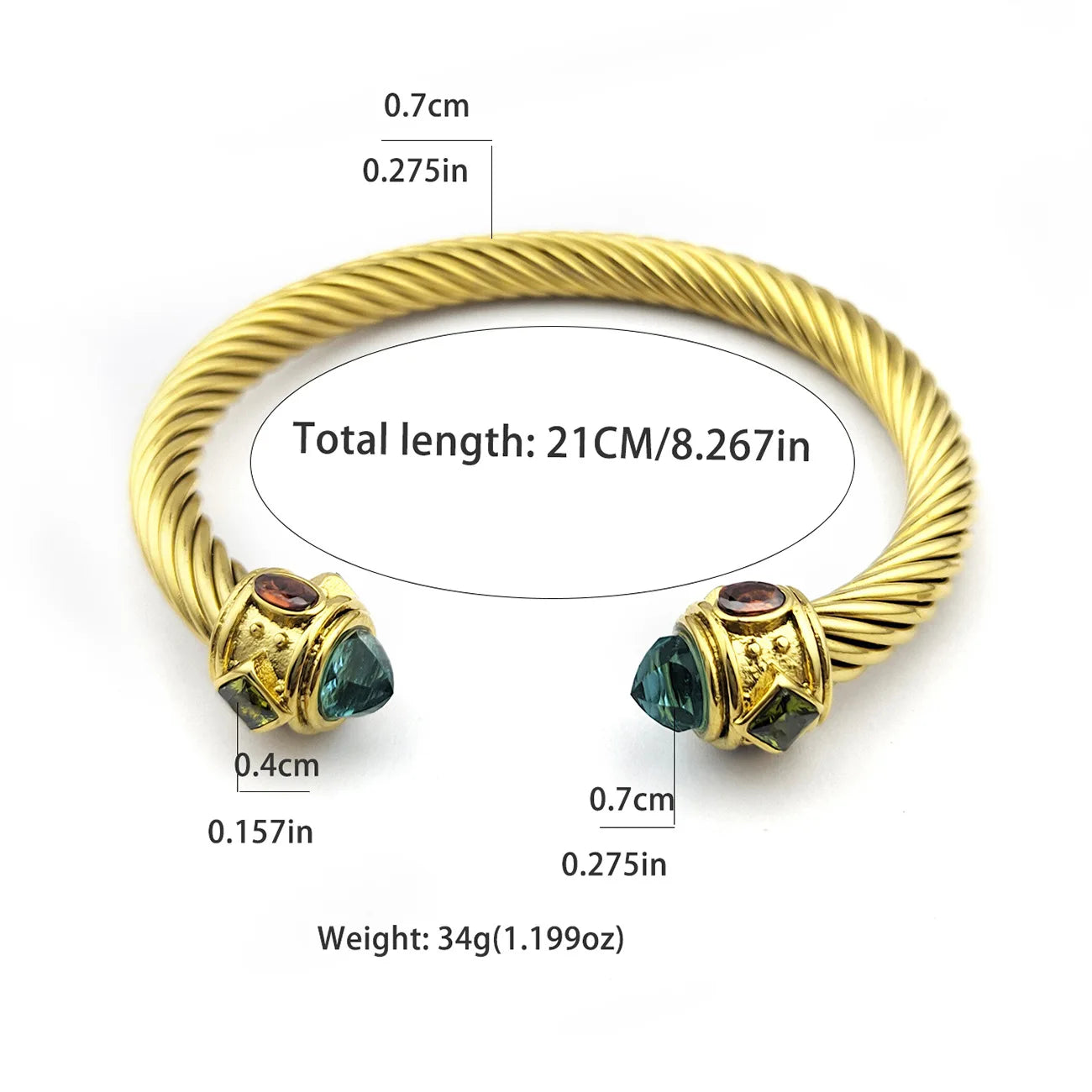 Titanium Steel Twisted Wire Bracelet