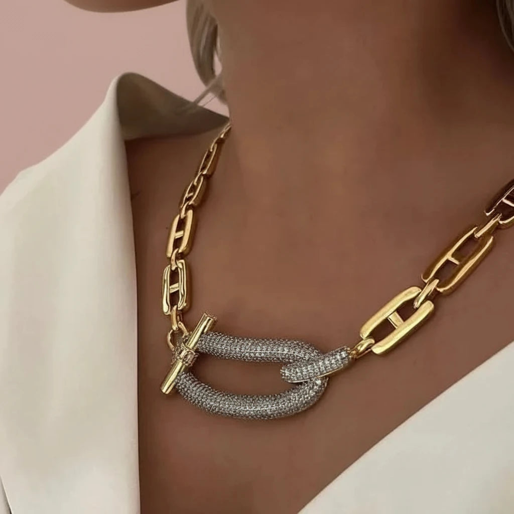 Open Circle Zirconia Bracelet, Necklace & Earrings