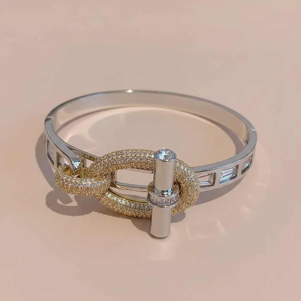 Open Circle Zirconia Bracelet, Necklace & Earrings