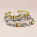 Stainless Steel Twisted Cable Diamond Bracelet