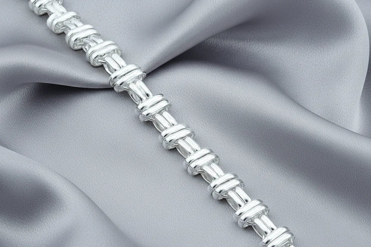 Double Link Silver Bracelet