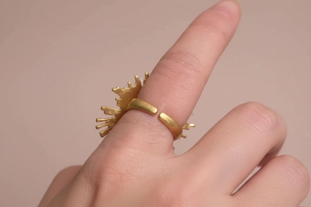 Pearl Geometric Ring & Earrings