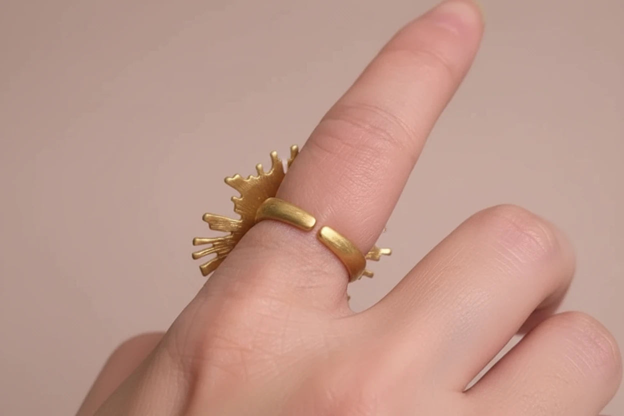 Pearl Geometric Ring & Earrings