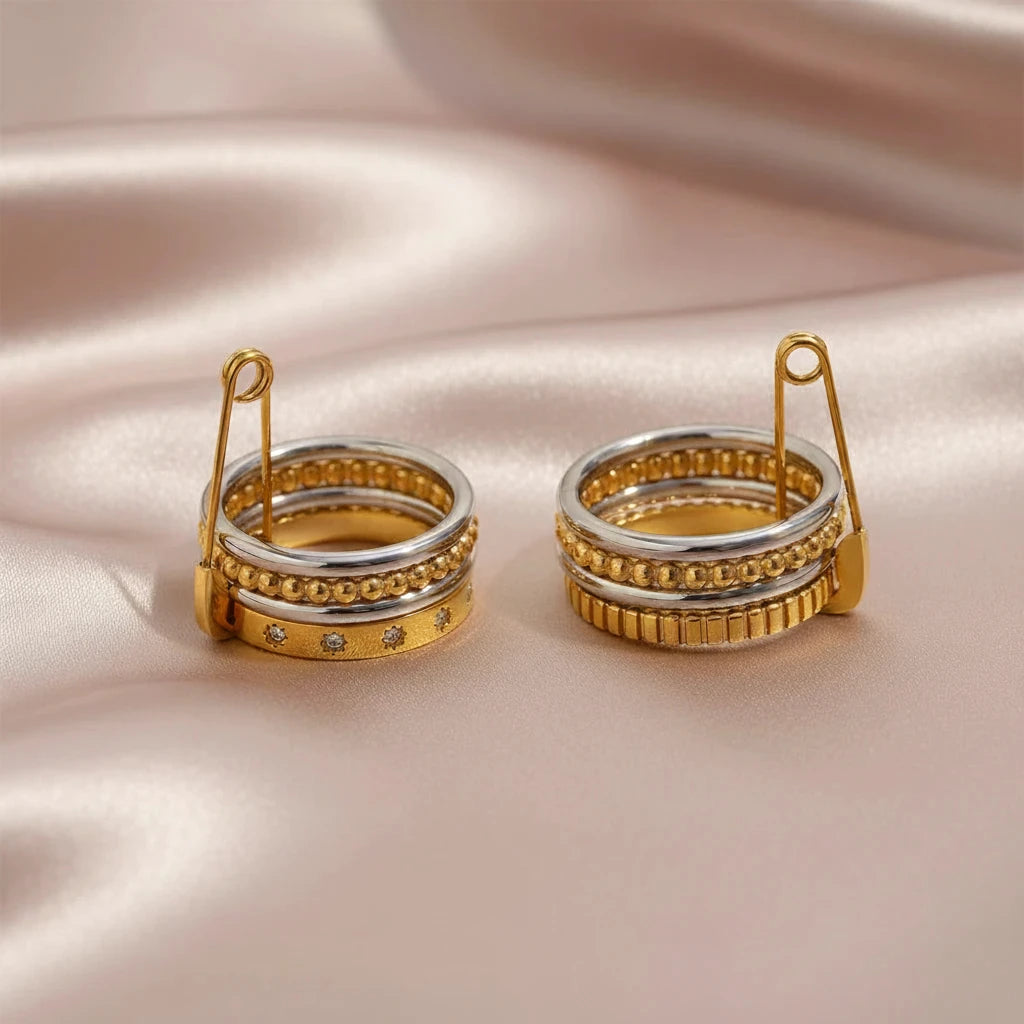Loop Buckle 4-Layer Stainless Steel Ring
