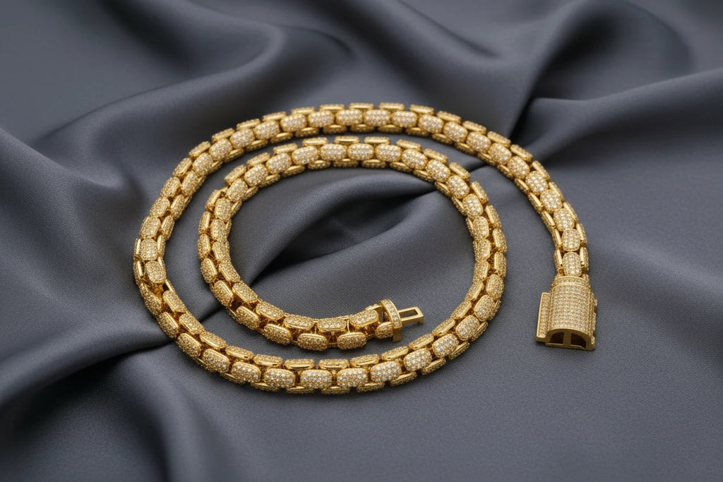 Pave Reptile Snake Chain