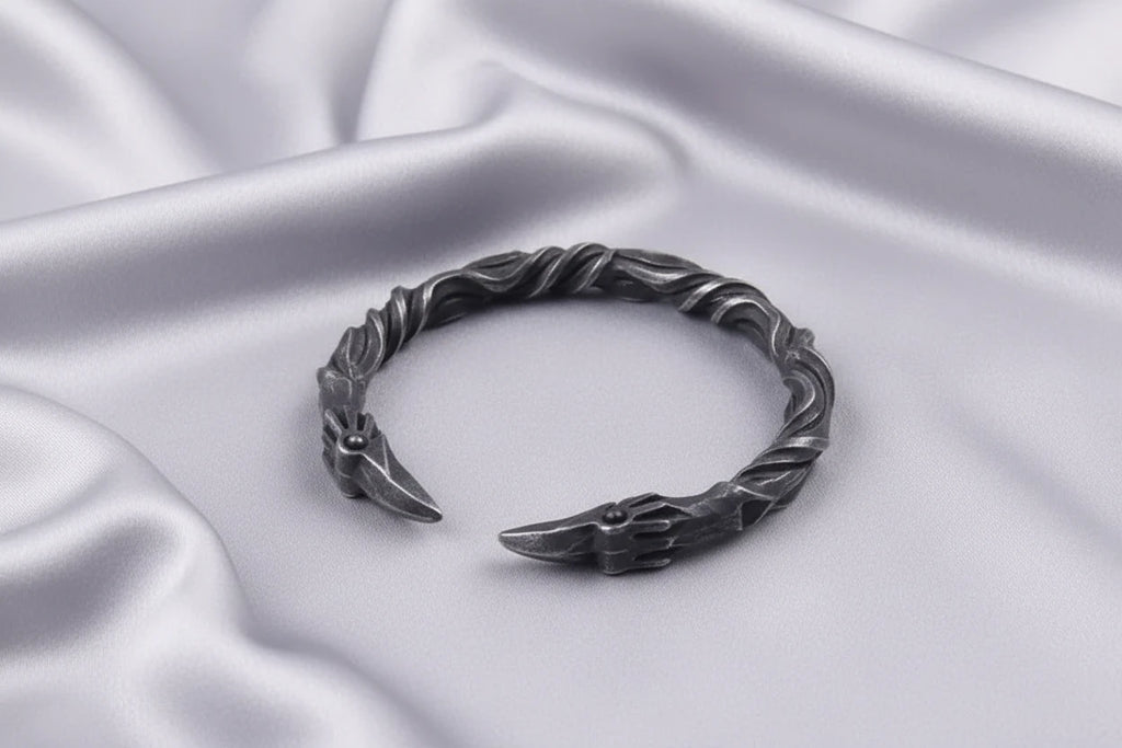 Blackened Raven Cuff Bracelet