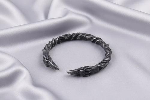 Blackened Raven Cuff Bracelet