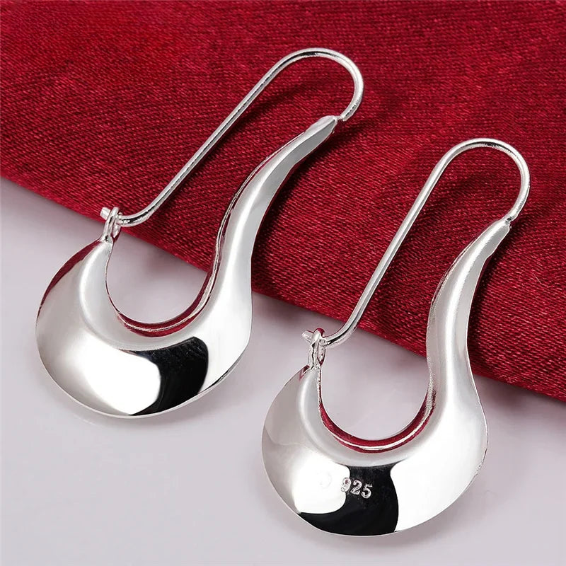 Sterling Silver Sculptural Drop Earrings