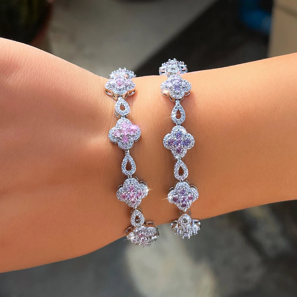 Flower Link Chain Bracelet