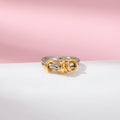 Two Color Rope Spiral Ring