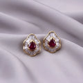 Inlaid Zirconia Drop Earrings