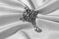 Baroque Crossed Rhinestone Brooch