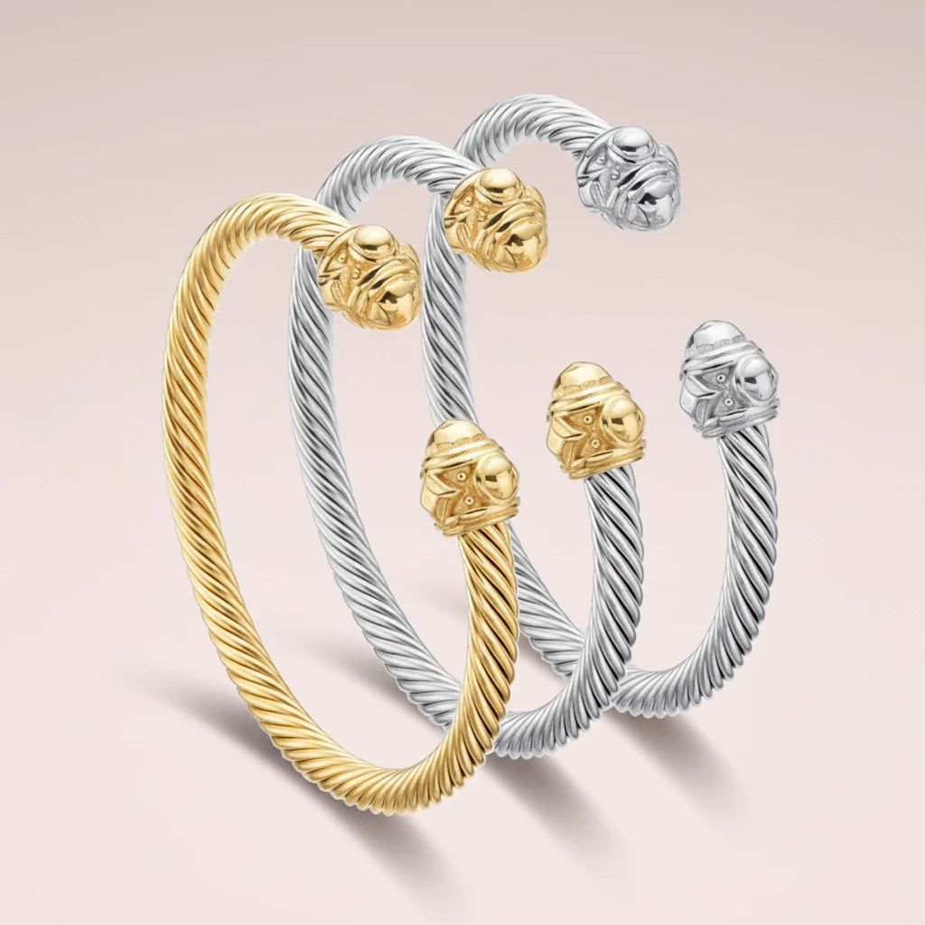 Stainless Steel Cable Wire Adjustable Bracelet
