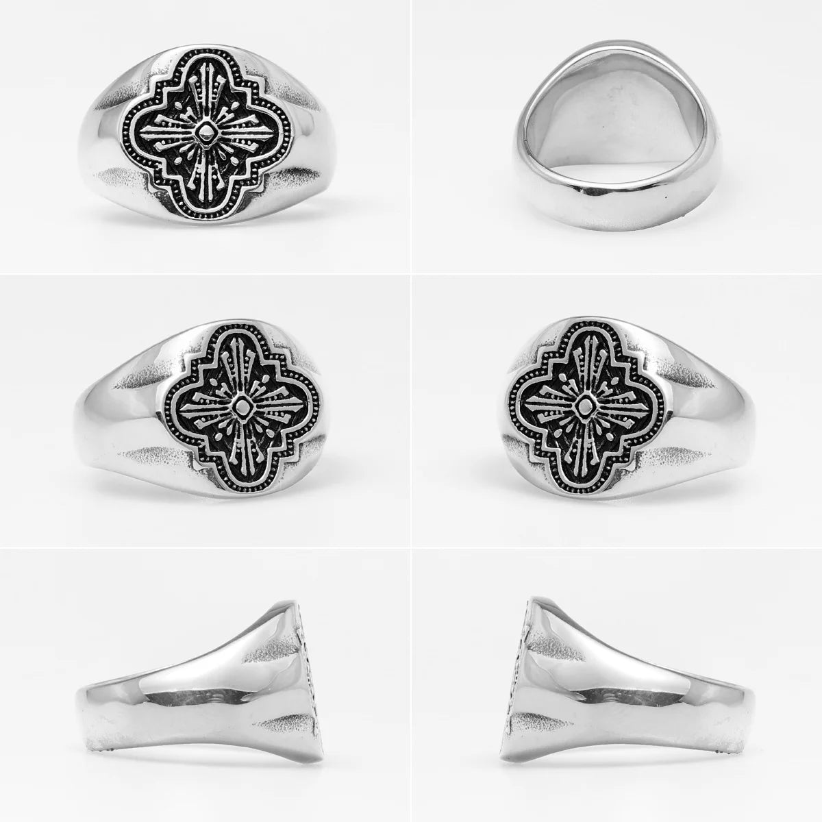 Cathedral Window Cross Ring