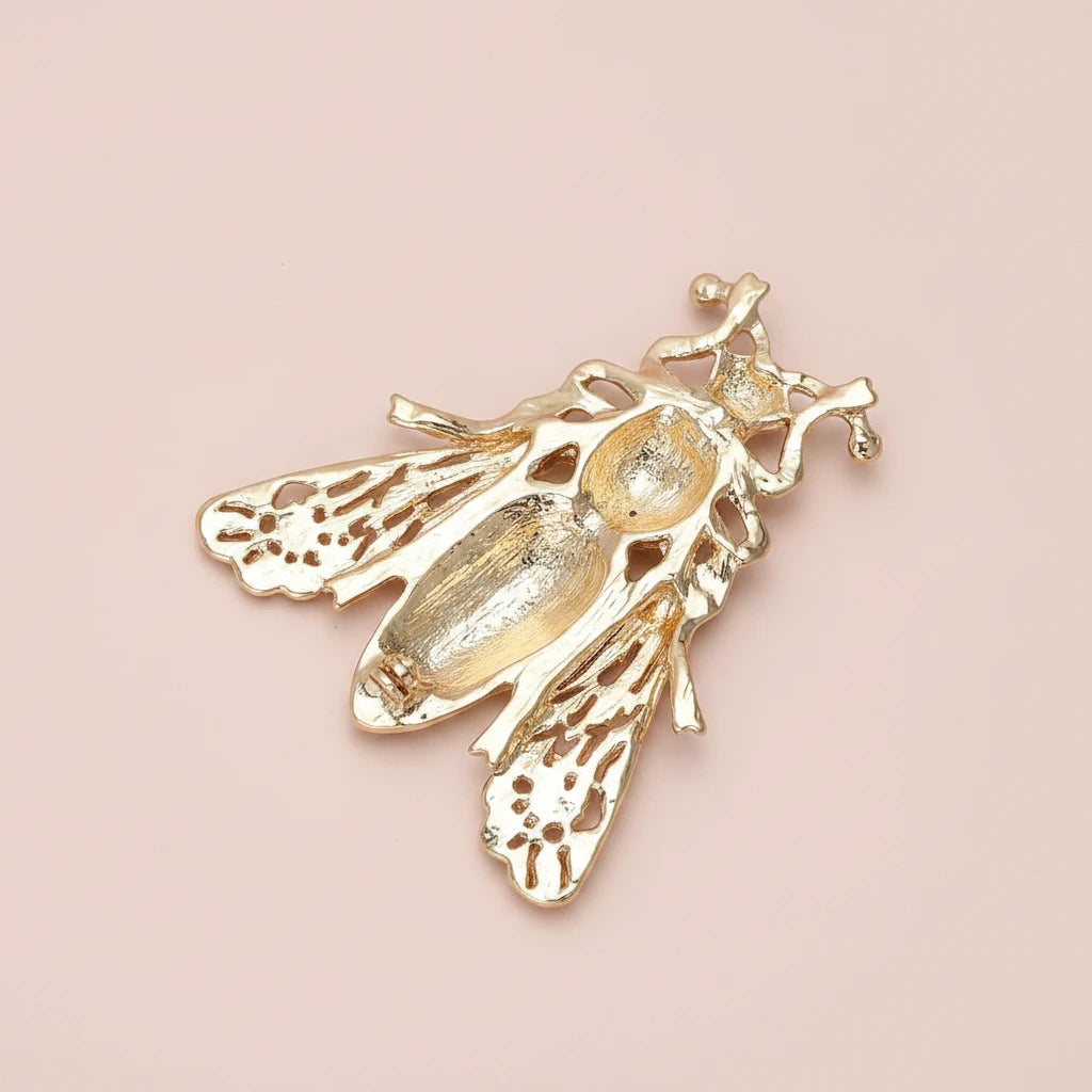 Rhinestone Bumblebee Brooch