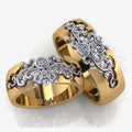 Two-Tone Inlaid Hollow Ring