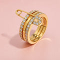 Loop Buckle 4-Layer Stainless Steel Ring