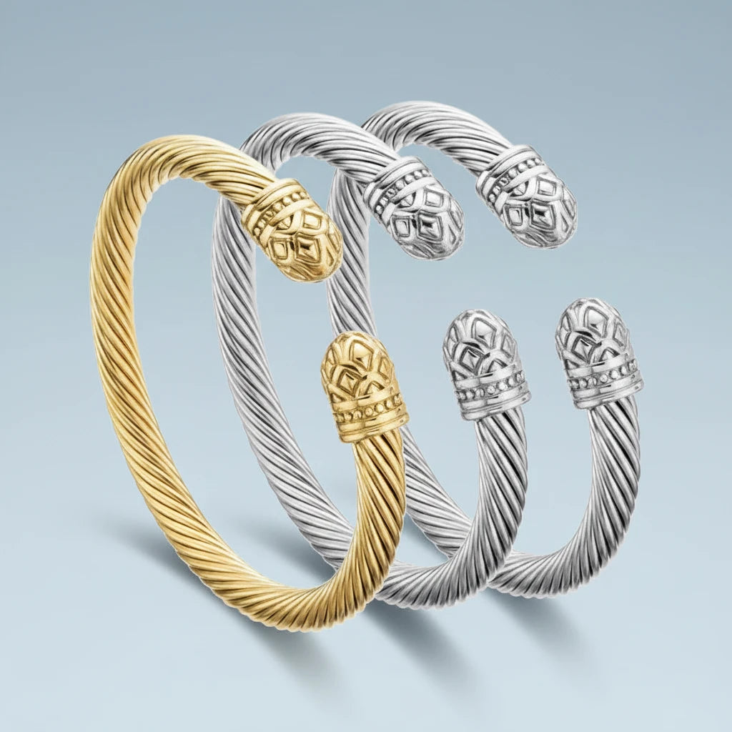 Stainless Steel Cable Wire Adjustable Bracelet