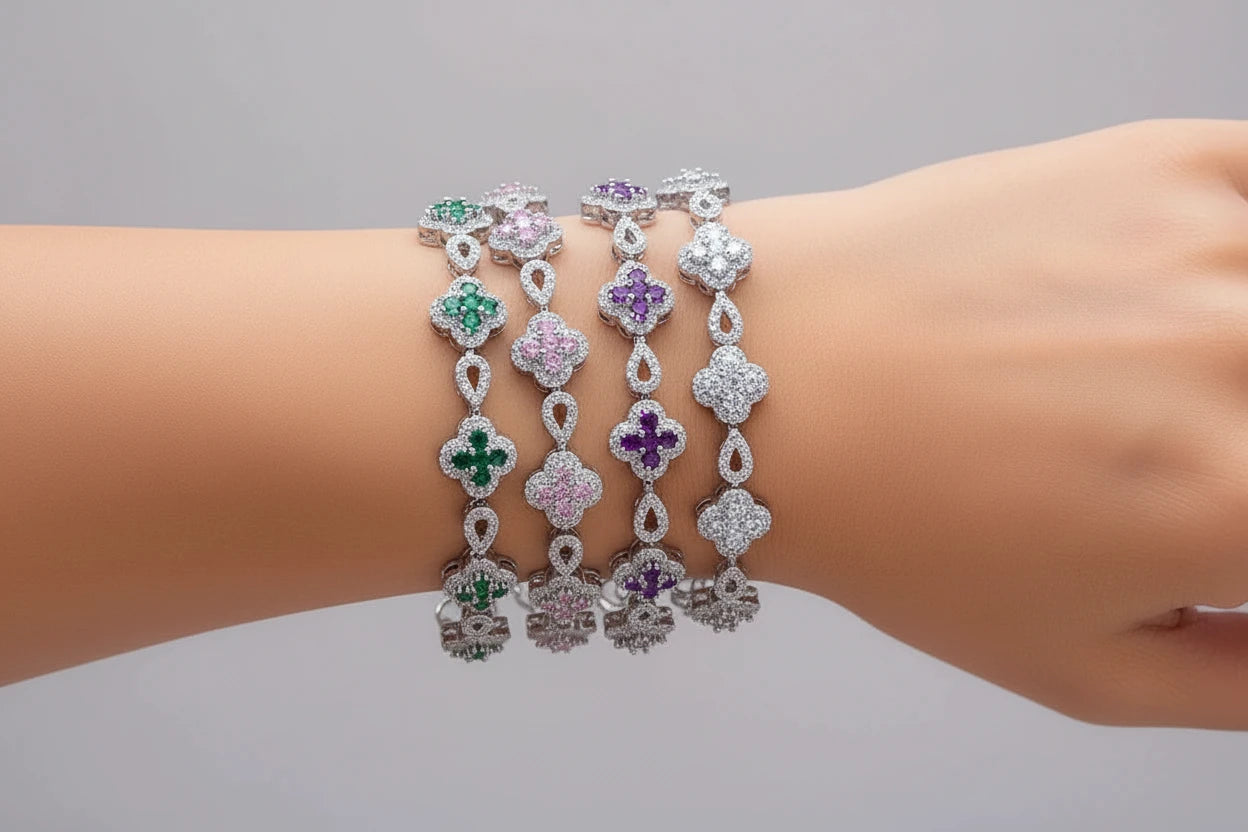 Flower Link Chain Bracelet