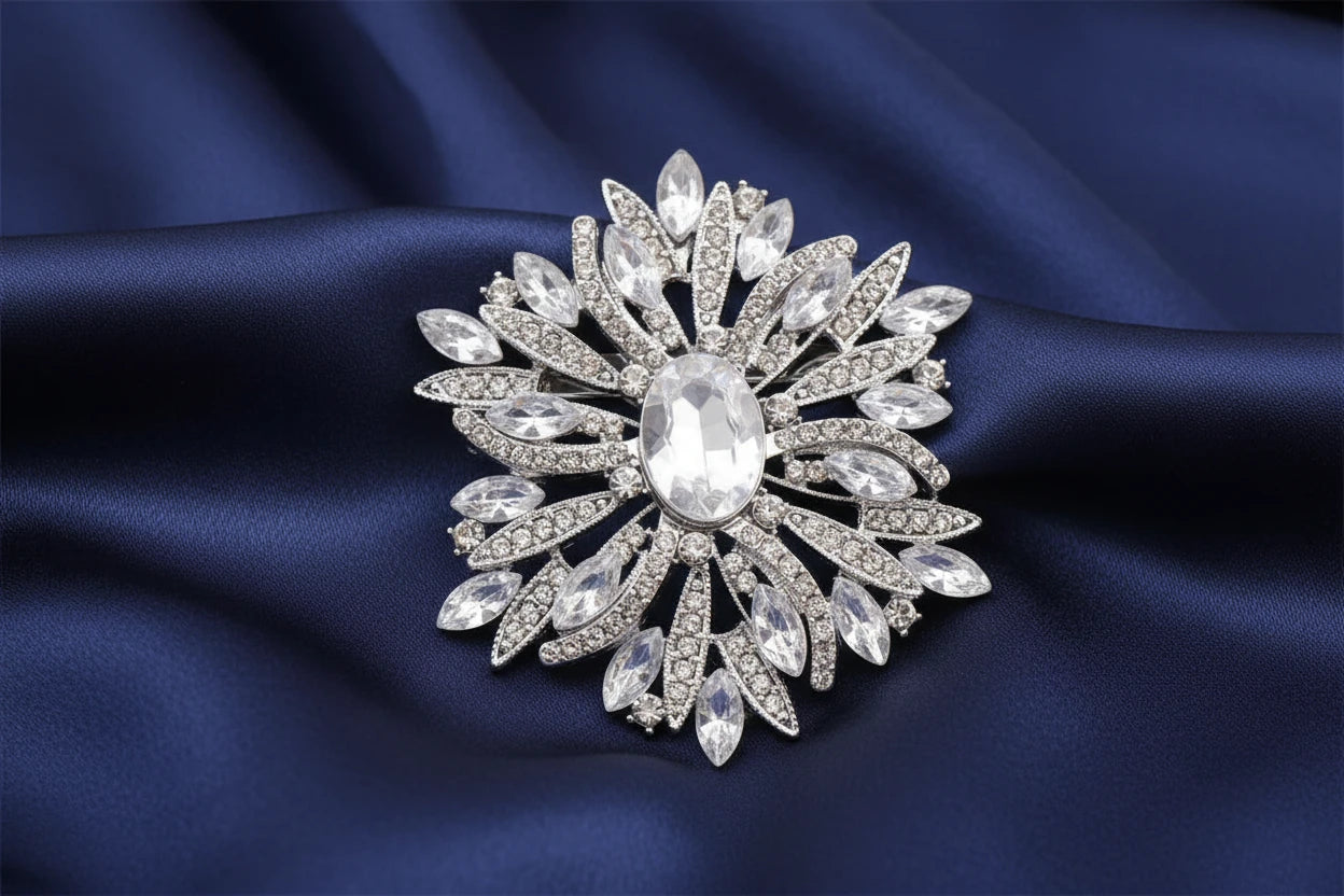 Baroque Openwork Floral Brooch