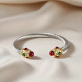 Wire Twist Adjustable Luxury Gemstone Bracelet