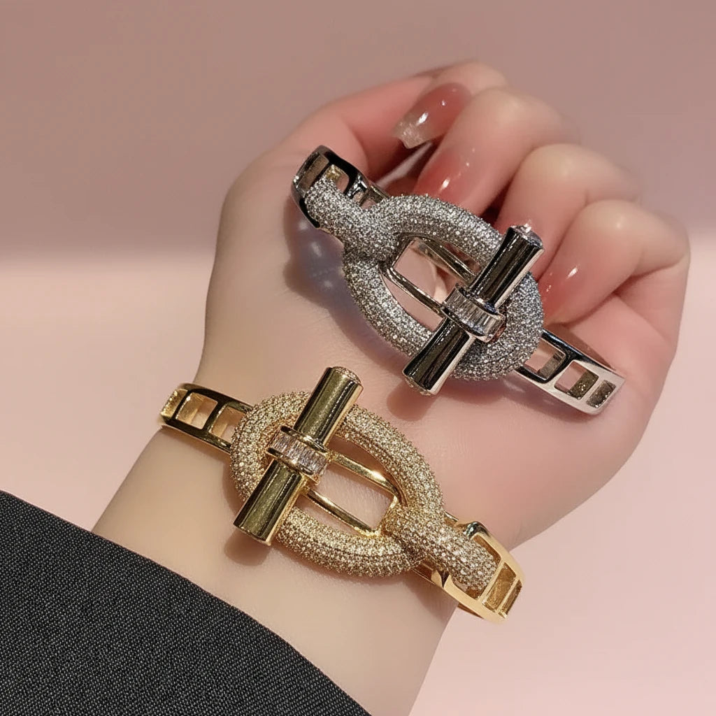 Open Circle Zirconia Bracelet, Necklace & Earrings