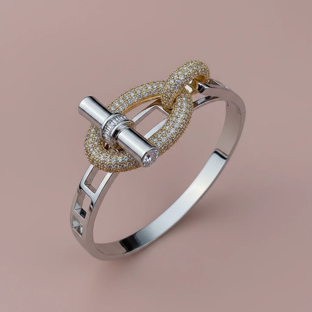 Open Circle Zirconia Bracelet, Necklace & Earrings