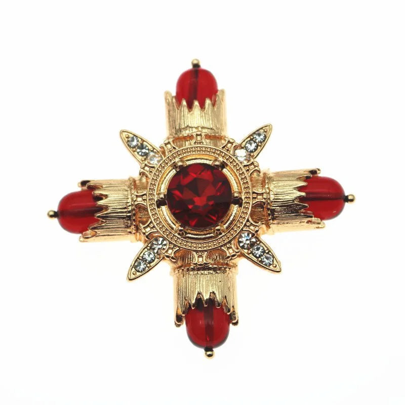 Ruby Burst Brooch