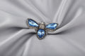 Jeweled Wings Rhinestone Brooch
