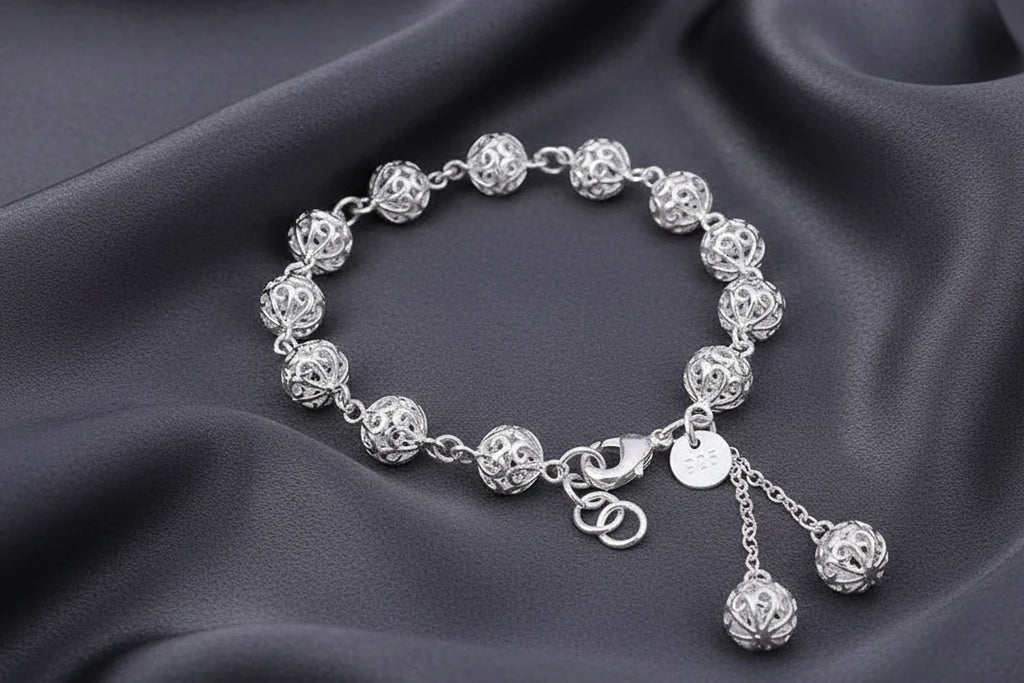 Silver Bauble Bracelet