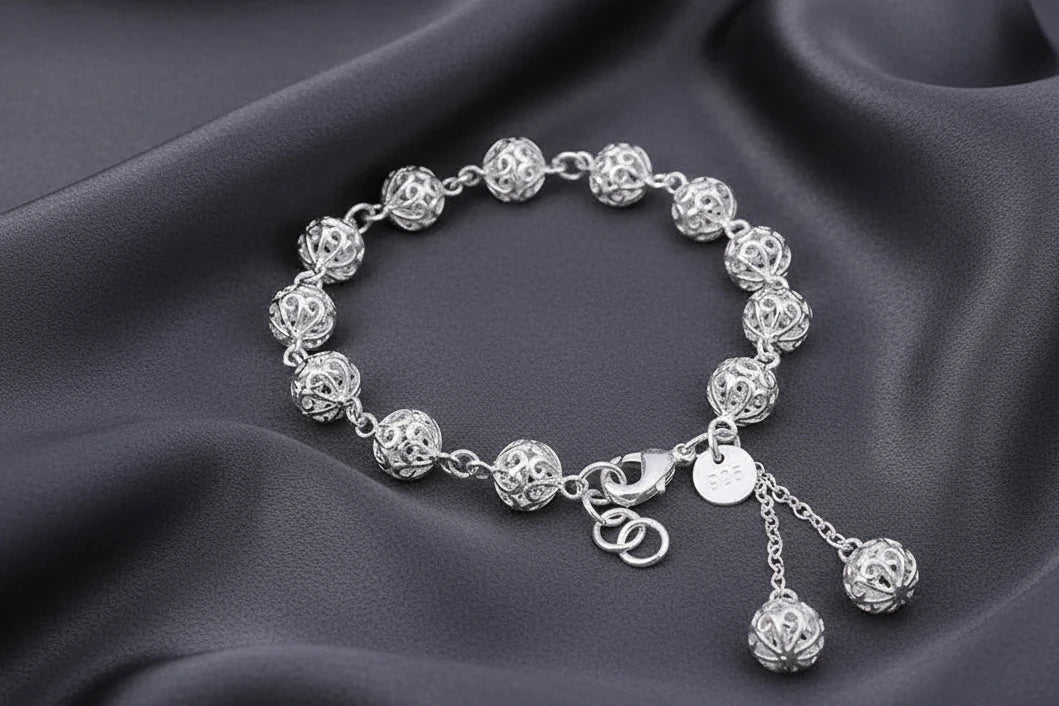 Silver Bauble Bracelet