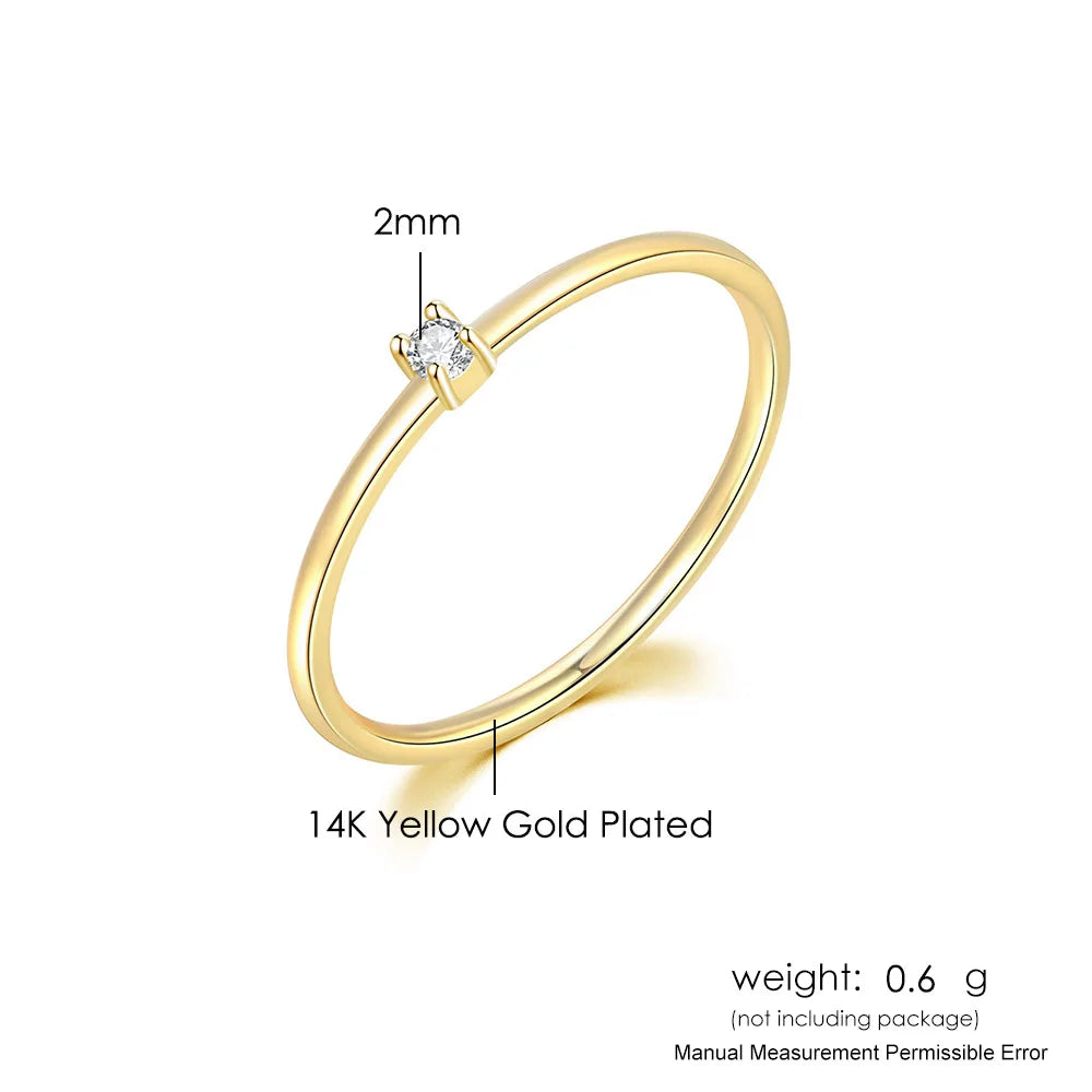 Thin Dainty Stack Rings