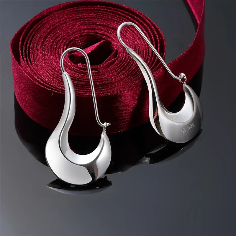 Sterling Silver Sculptural Drop Earrings