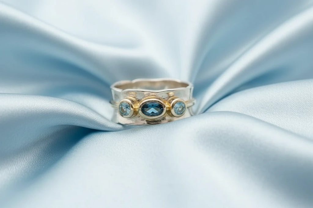 Three stone Bezel Band
