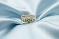 Three stone Bezel Band