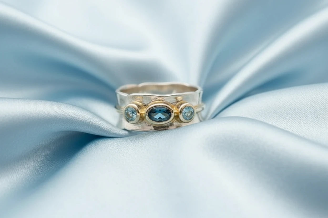 Three stone Bezel Band